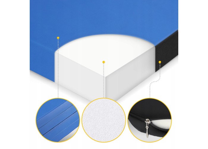 Мат гімнастичний складний 4FIZJO XL 240 x 120 x 5 см Blue (P-5907739319715)