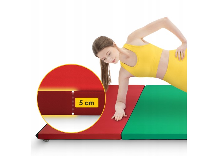 Мат гімнастичний складний 4FIZJO XL 240 x 120 x 5 см Multicolor (P-5905973402774)