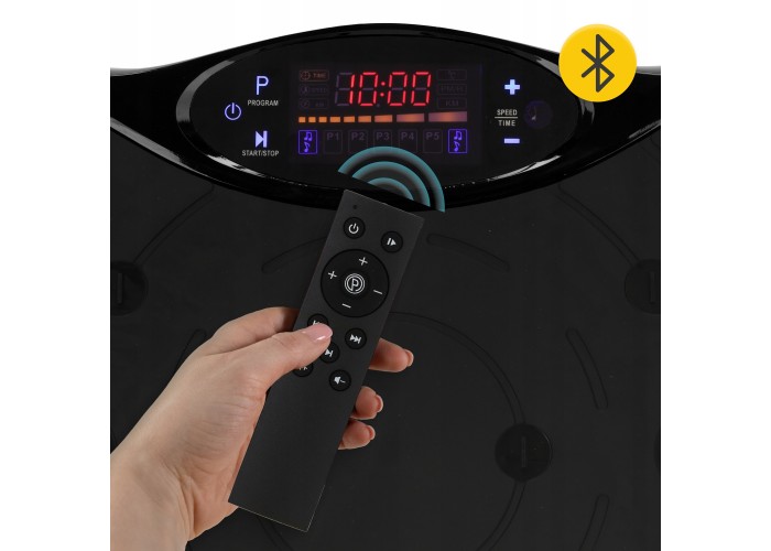 Віброплатформа для тренувань 4FIZJO Ultra+ з пультом та еспандерами Black (P-5905973402873)