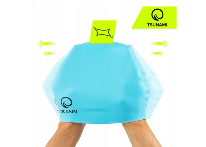 Шапочка для плавання TSUNAMI Kids дитяча Sky Blue (P-5905973401807)