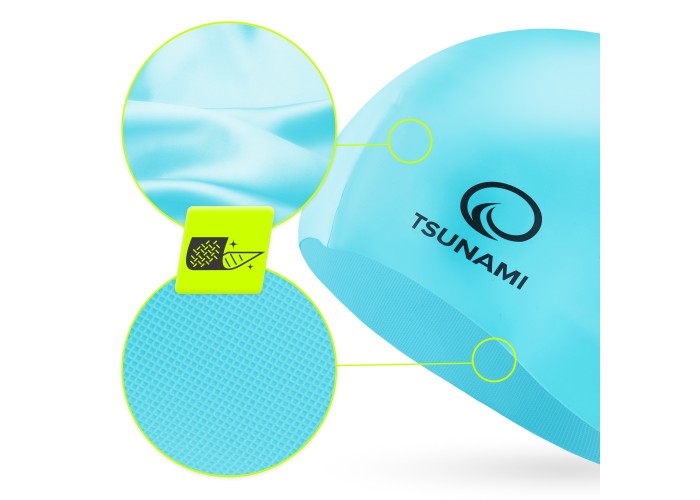 Шапочка для плавання TSUNAMI Kids дитяча Sky Blue (P-5905973401807)
