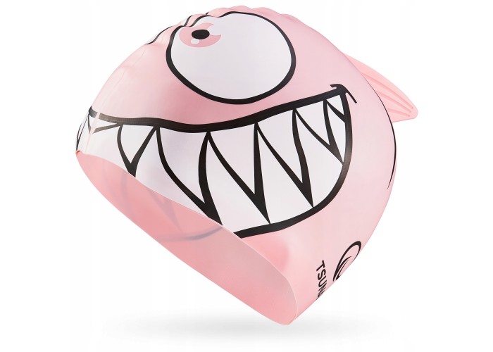 Шапочка для плавання TSUNAMI Shark дитяча Pink (P-5905973401821)