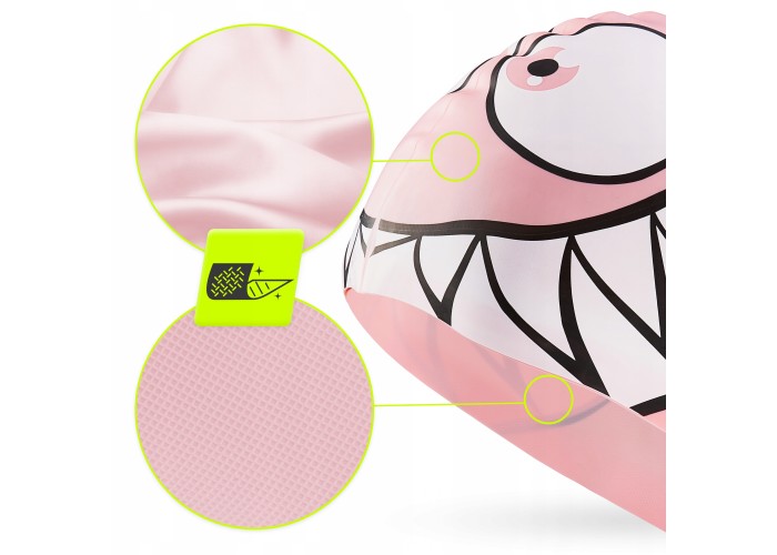 Шапочка для плавання TSUNAMI Shark дитяча Pink (P-5905973401821)