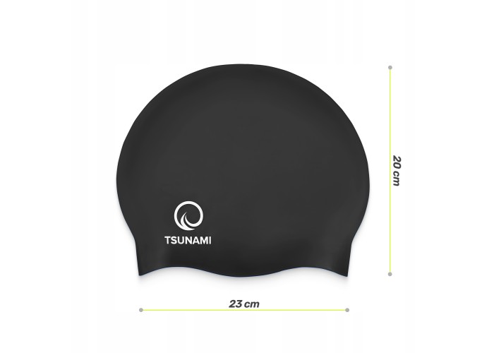 Шапочка для плавання TSUNAMI Pro Black (P-5905973401876)