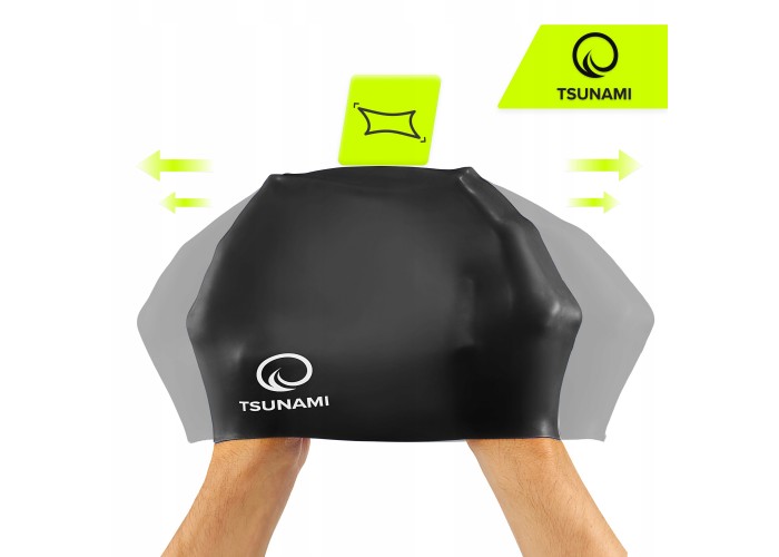 Шапочка для плавання TSUNAMI Pro Black (P-5905973401876)