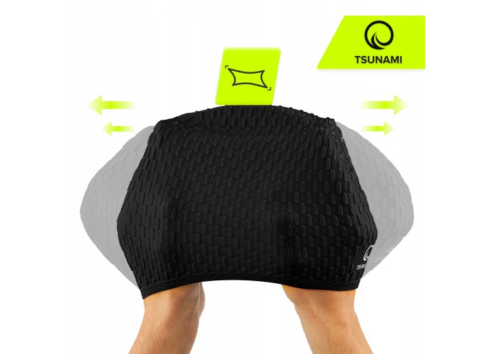 Шапочка для плавання TSUNAMI Texture Black (P-5905973401890)