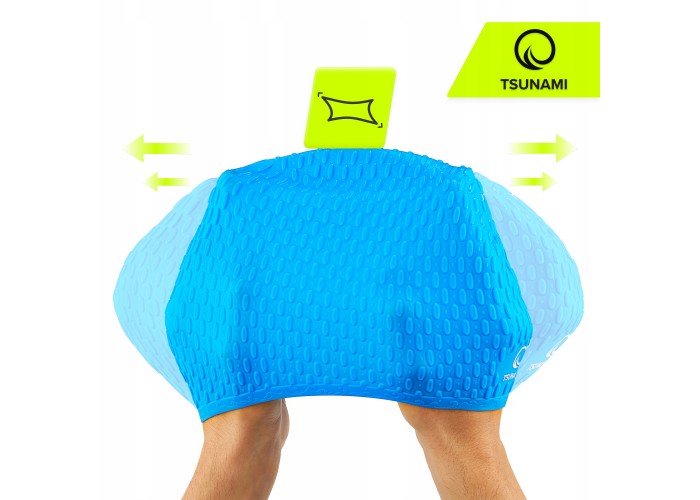 Шапочка для плавання TSUNAMI Texture Blue (P-5905973401906)
