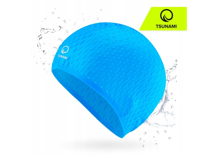 Шапочка для плавання TSUNAMI Texture Blue (P-5905973401906)