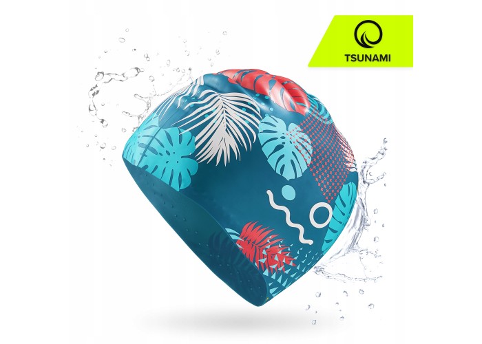 Шапочка для плавання TSUNAMI Leafs Mix (P-5905973401913)