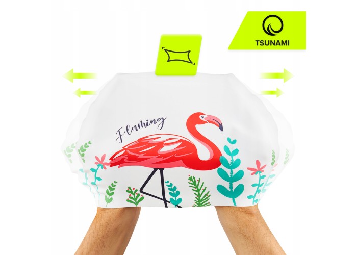 Шапочка для плавання TSUNAMI Flamingo Mix (P-5905973401920)