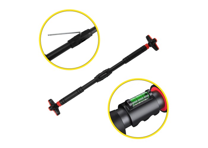 Турнік розсувний Cornix Pro+ 90-130 см XR-0287 Black/Red