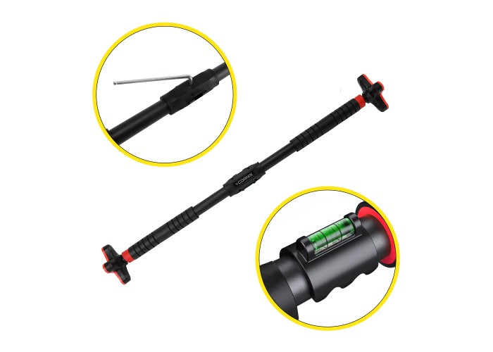 Турнік розсувний Cornix Pro+ 105-150 см XR-0288 Black/Red