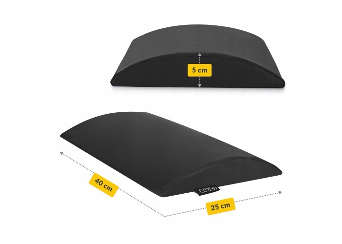 Напіввалик для реабілітації та масажу 4FIZJO 40 x 25 x 5 Black (P-5905973403078)