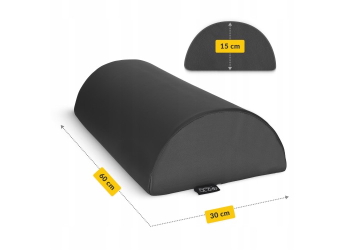 Напіввалик для реабілітації та масажу 4FIZJO 60 x 30 x 15 Black (P-5905973402910)