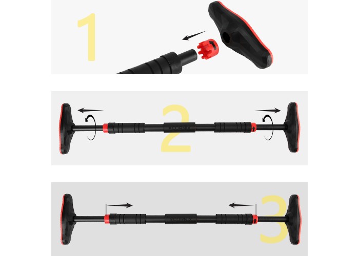 Турнік розсувний Cornix Pro 67-100 см XR-0283 Black/Red