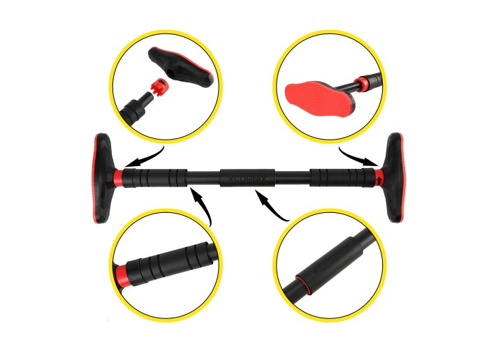 Турнік розсувний Cornix Pro 67-100 см XR-0283 Black/Red