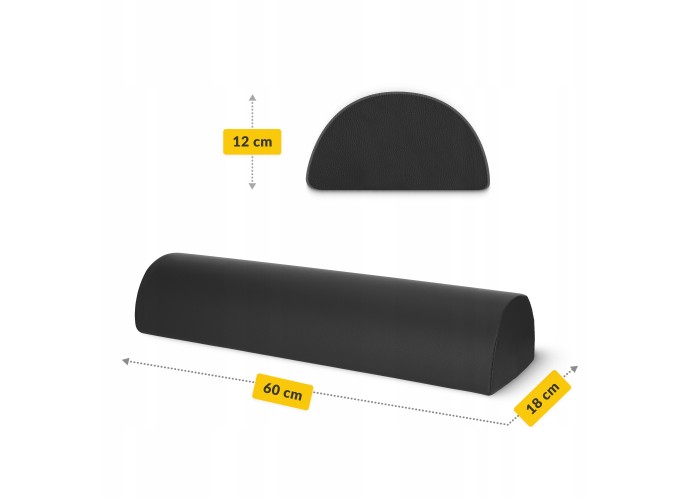 Напіввалик для реабілітації та масажу 4FIZJO 60 x 18 x 12 Black (P-5905973402941)