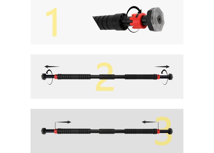Турнік розсувний Cornix 110-150 см XR-0282 Black/Red