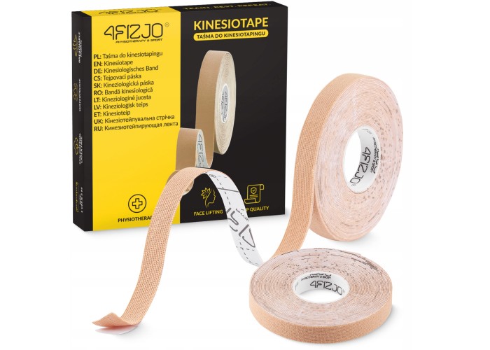 Стрічка кінезіологічна (кінезіо тейп) 4FIZJO 1 см x 5 м Biege (P-5905973400800)