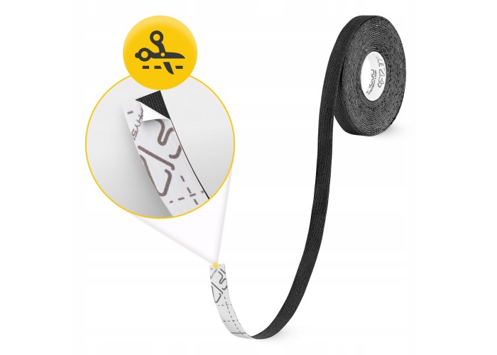 Стрічка кінезіологічна (кінезіо тейп) 4FIZJO 1 см x 5 м Black (P-5905973400787)