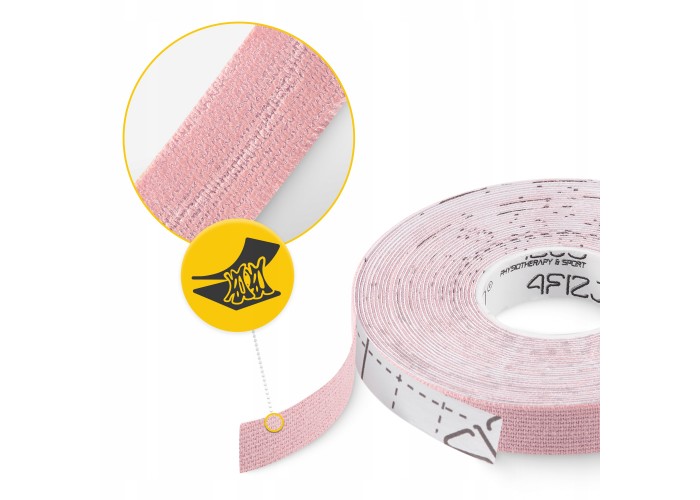 Стрічка кінезіологічна (кінезіо тейп) 4FIZJO 1 см x 5 м Light Pink (P-5905973400794)