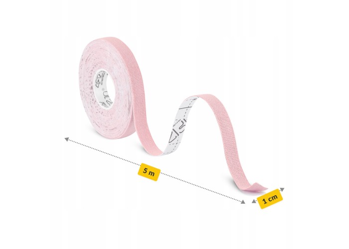 Стрічка кінезіологічна (кінезіо тейп) 4FIZJO 1 см x 5 м Light Pink (P-5905973400794)