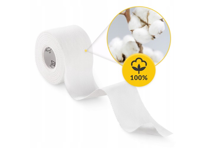 Стрічка кінезіологічна (кінезіо тейп) 4FIZJO Rigid Tape 3.8 см x 10 м жорстка White (P-5905973400817)