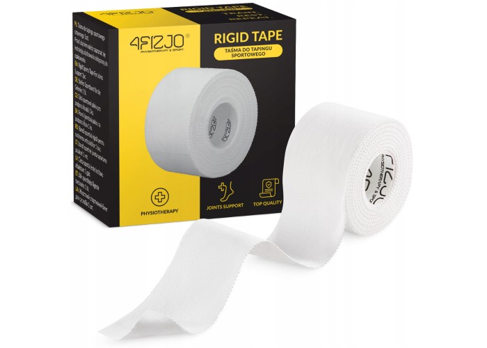 Стрічка кінезіологічна (кінезіо тейп) 4FIZJO Rigid Tape 5 см x 10 м жорстка White (P-5905973400824)