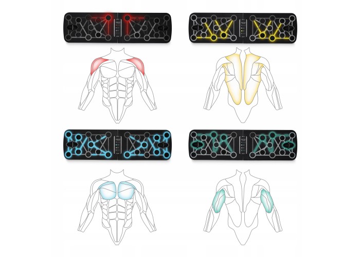 Упори (дошка) для віджимань зі змінним хватом 4FIZJO Push-up Board складна (P-5907739312785)