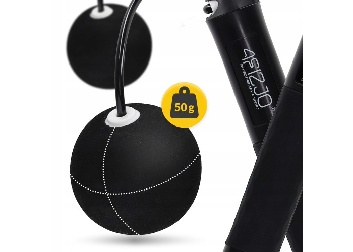 Скакалка з лічильником 4FIZJO 2 в 1 провідна/бездротова Black (P-5905973402200)