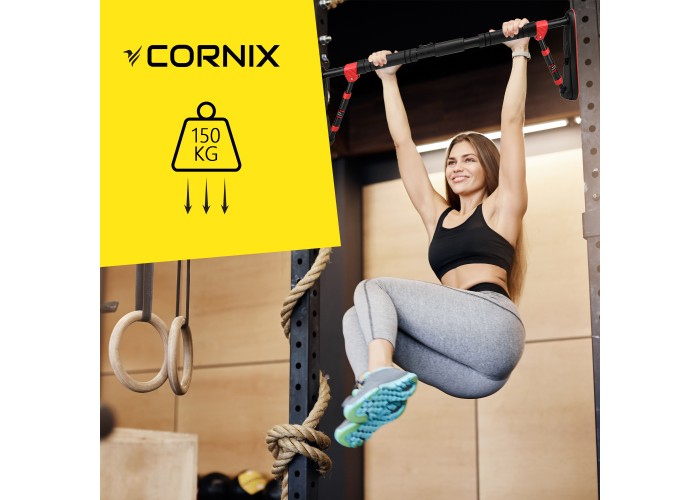 Турнік розсувний Cornix Elite 80-120 см XR-0290 Black/Red