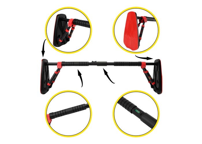 Турнік розсувний Cornix Elite+ 100-140 см XR-0295 Black/Red