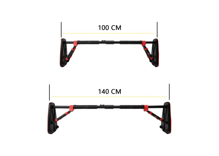 Турнік розсувний Cornix Elite+ 100-140 см XR-0295 Black/Red