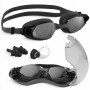 Окуляри для плавання TSUNAMI Anti-Fog 3 в 1 чохол, бервуха та затиск для носа Black (P-5905973401760)