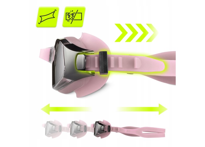 Окуляри для плавання TSUNAMI Anti-Fog 3 в 1 чохол, бервуха та затиск для носа Pink (P-5905973401777)