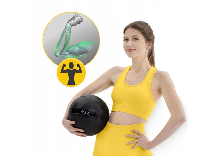 Слембол (медичний м'яч) для кросфіту 4FIZJO Slam Ball 3 кг Black (P-5907739315410)