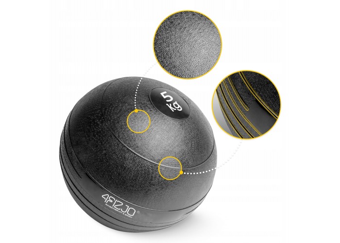 Слембол (медичний м'яч) для кросфіту 4FIZJO Slam Ball 5 кг Black (P-5907739315427)
