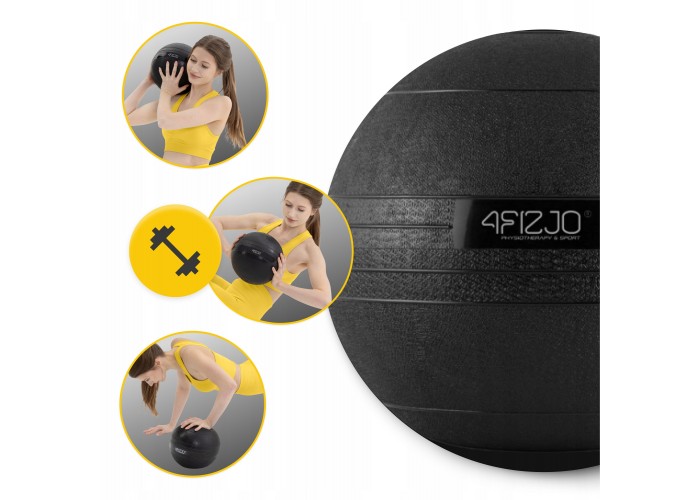 Слембол (медичний м'яч) для кросфіту 4FIZJO Slam Ball 7 кг Black (P-5907739315434)