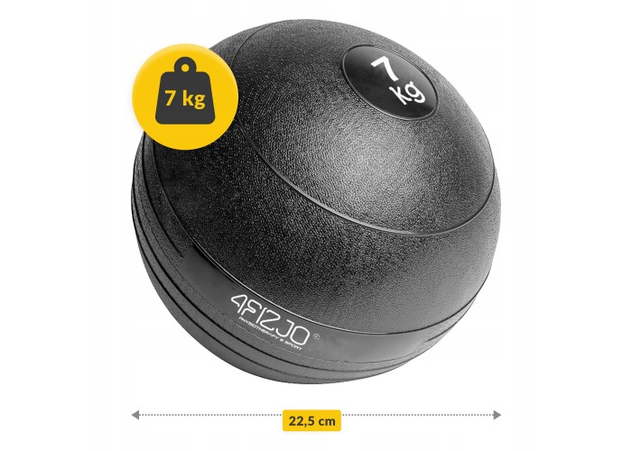 Слембол (медичний м'яч) для кросфіту 4FIZJO Slam Ball 7 кг Black (P-5907739315434)
