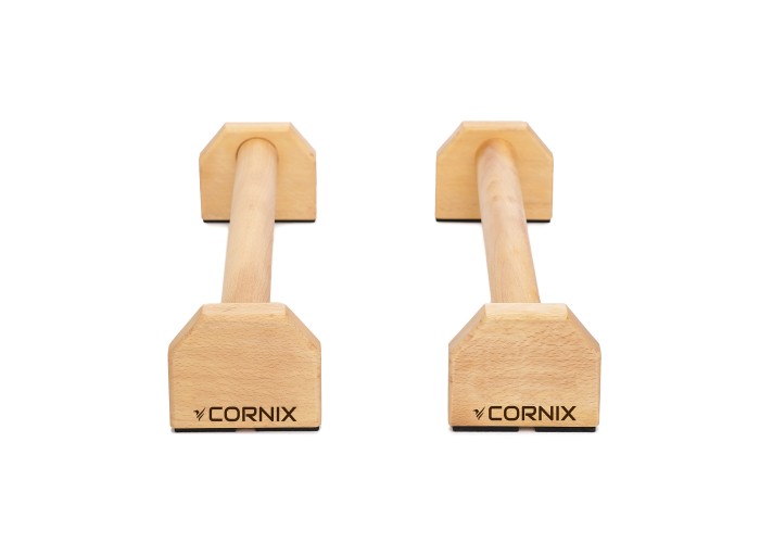 Упори для віджимань (паралетси) Cornix 50 см дерев'яні, подовжені XR-0382