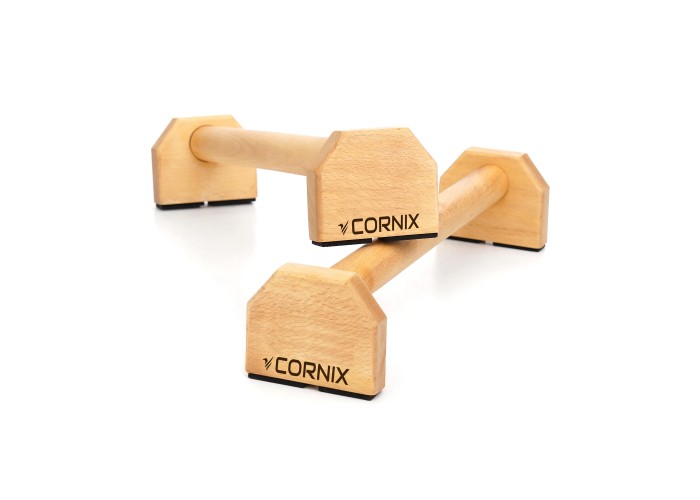 Упори для віджимань (паралетси) Cornix 50 см дерев'яні, подовжені XR-0382