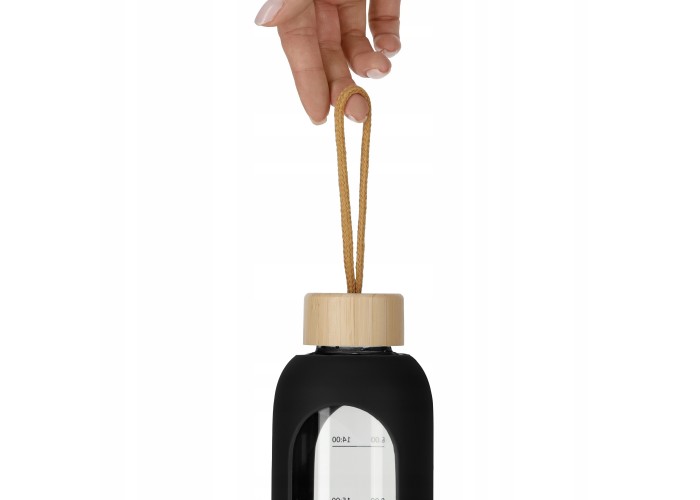 Пляшка для води спортивна 4FIZJO 750 мл скляна Black (P-5905973404174)