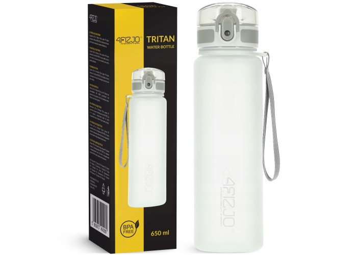 Пляшка для води спортивна 4FIZJO 650 мл Grey (P-5905973404280)