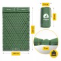 Килимок (каримат) надувний Mountain Goat 200 x 120 x 7 см двомісний з вбудованим насососм Navy Green (P-5905973403573)