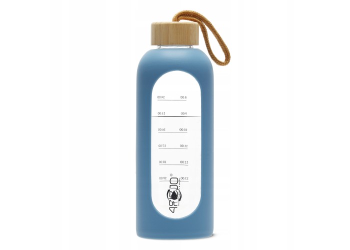 Пляшка для води спортивна 4FIZJO 750 мл скляна Blue (P-5905973404181)