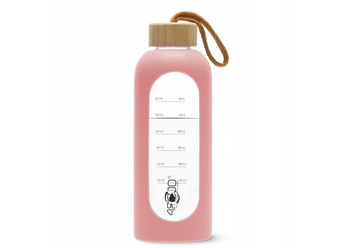Пляшка для води спортивна 4FIZJO 750 мл скляна Pink (P-5905973404204)