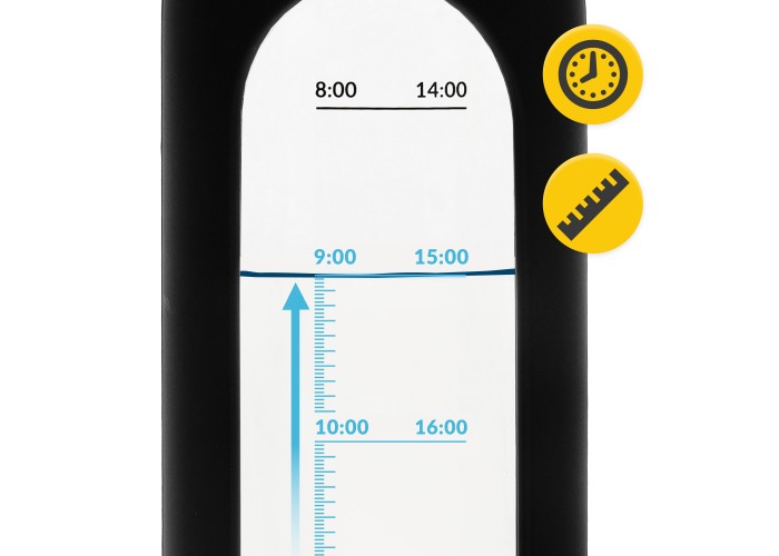 Пляшка для води спортивна 4FIZJO 1000 мл скляна Black (P-5905973403917)