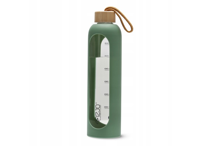 Пляшка для води спортивна 4FIZJO 1000 мл скляна Olive (P-5905973403900)
