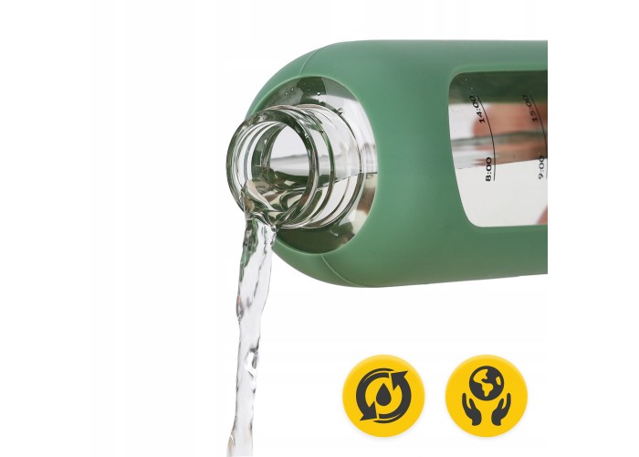 Пляшка для води спортивна 4FIZJO 1000 мл скляна Olive (P-5905973403900)