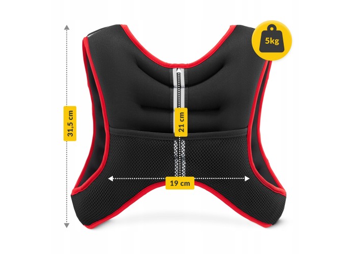 Жилет-обважнювач для тренувань 4FIZJO 5 кг Black/Red (P-5905973402156)